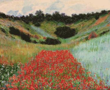 Claude Monet Poppy Field in a Hollow near Giverny China oil painting art
